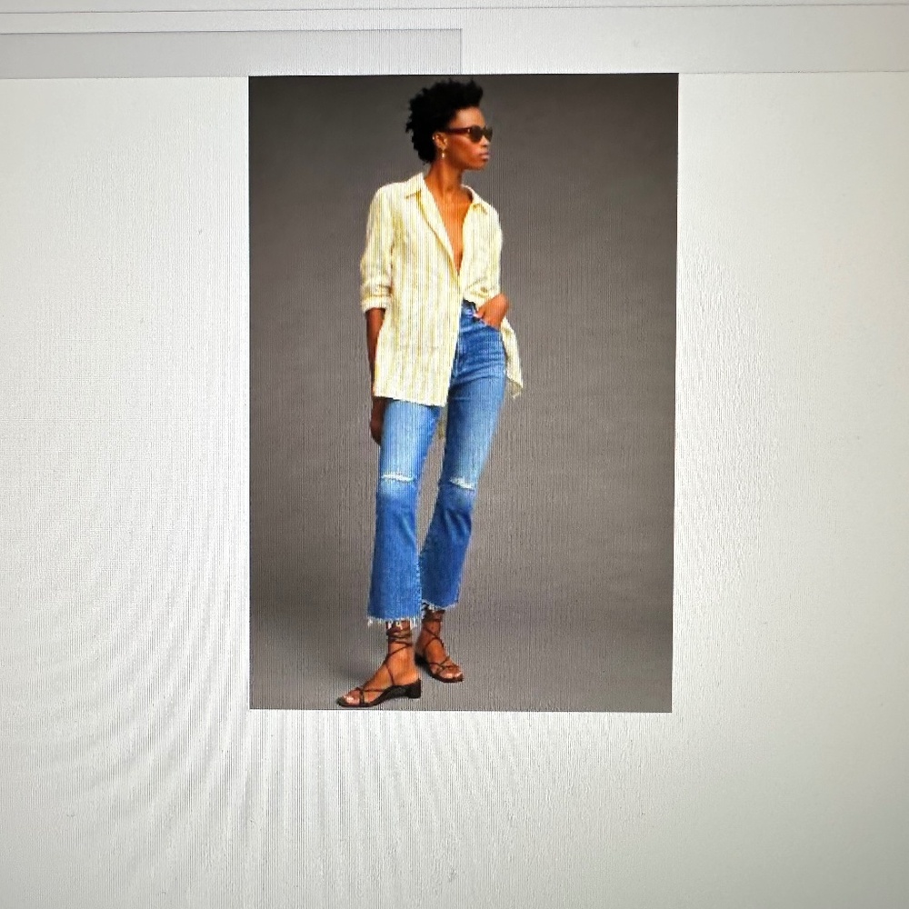 Mother  The Hustler High Rise Ankle Fray Jeans NWT size 32